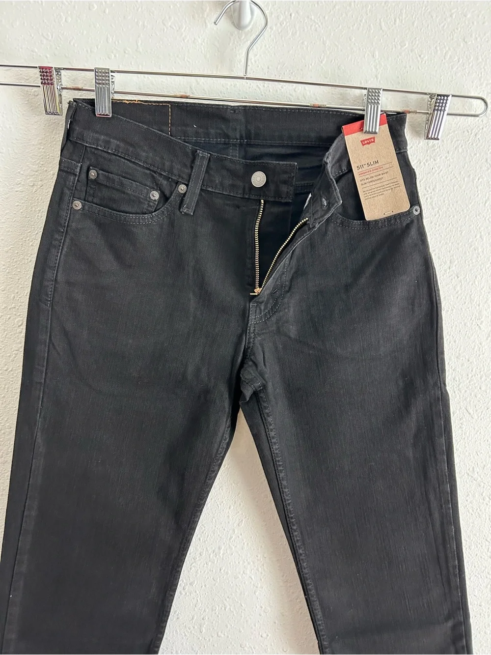 Levi's 511 Slim Jeans Men's Size 30x32 Black Denim Stretch Classic